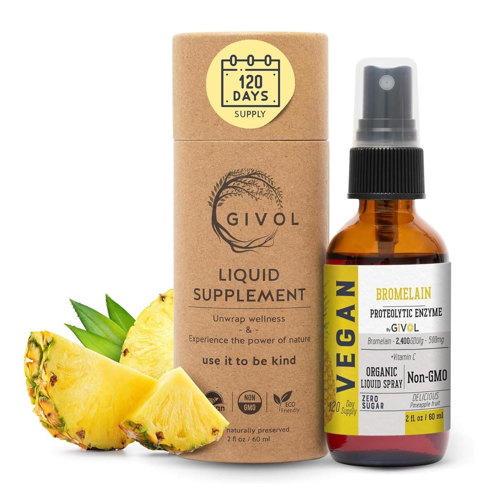 Aset Pineapple Extract Organik Raw Bromelain Miquid Pineapple - Enhanced Potency 500mg, for Kids & Adults - for Digetical Health, Inflammatory Response, and Hearing - Non-GMO - 60ml 120 Day Suppply