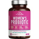 Probiotik Perempuan, 120 Miliar & 32 Strain dengan Cranberry, Pregren & Digetical Enzymes, Gut, Vaginal & Urinary Tract Dukungan, 30 Delayed Rilis Kapsul