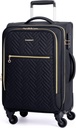 BAGSMART Carry On Lumework 20 Inch, Softside Expandable Suitcase with Spinner Wheels, Lumet2x14x9 Airline Approved Rolling Lighweight Suitcases for Women, Compact Carry-On (Black)