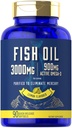Carlyle Fish Oil 3000mg 124; 900mg Omega 3 14; 90 Softgels 124; Lemon Flavor 124; Non-GMO dan Gluten Free Suplemen
