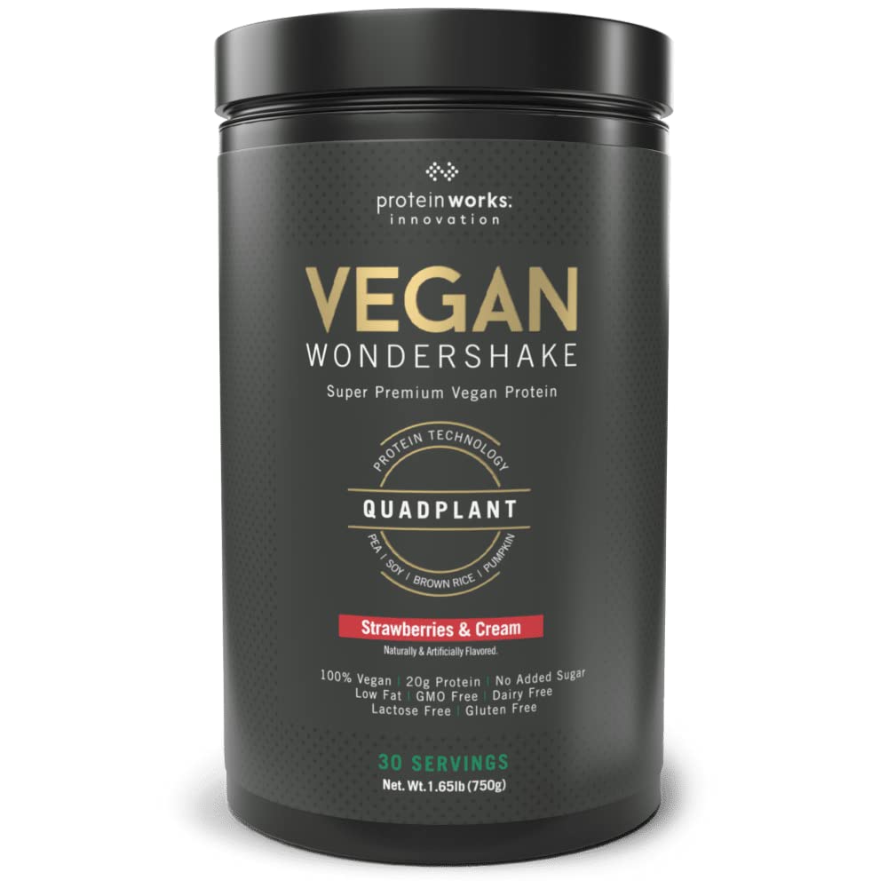 Protein Works - Vegan Wondershake 126; Vegan Protein Shake 124; Super Smooth, Amazing Taste 124; 30 Servis: 124; Strawberry & Cream
