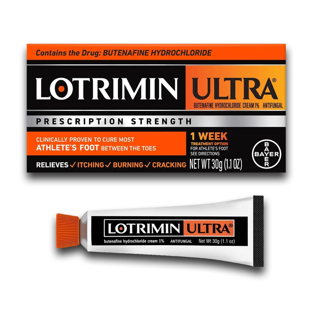 Lotrimin Ultra 1 Minggu Atlet Foot Treatment, Prescription Kekuatan Butenafine Hydrochloride 1%, Cures Kebanyakan Athlete Foot Antara Toes, Cream, 1.1 Oz