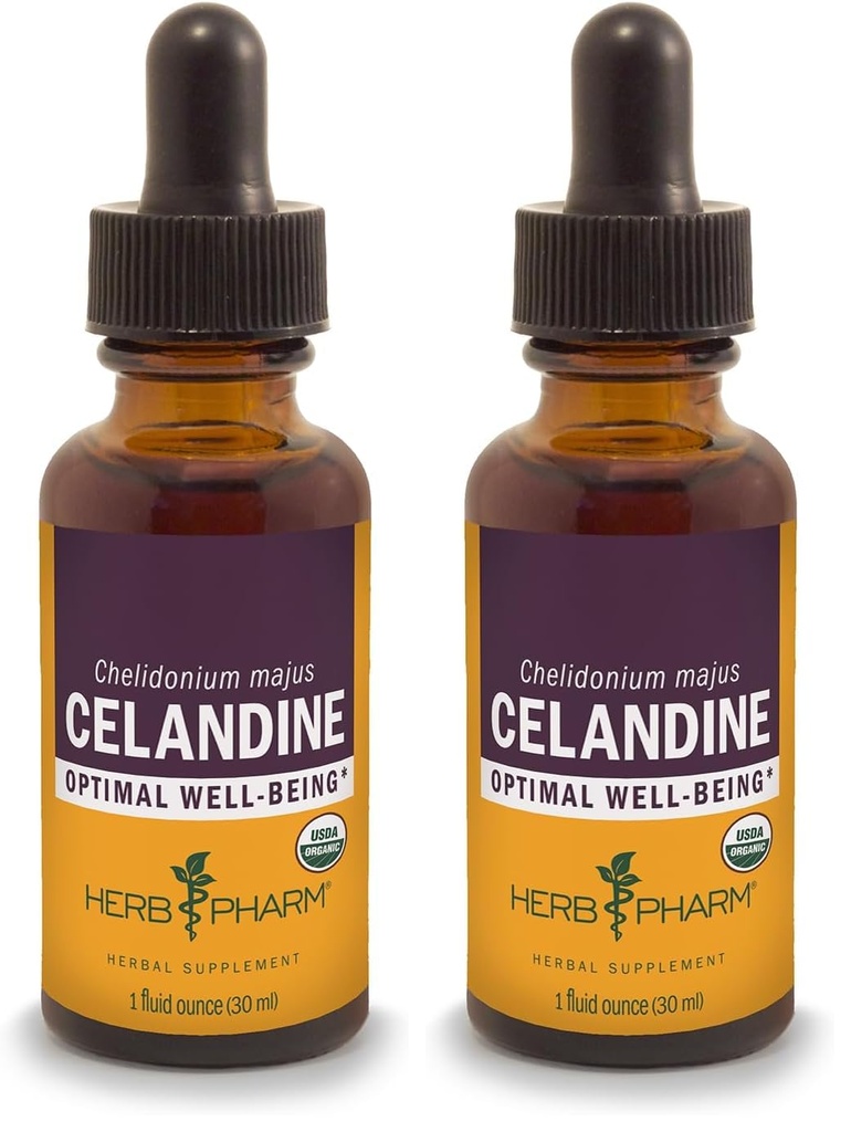 Herb Pharm Certified Organic Celandine Liquid Extract - 1 Ounce (Paket 2)