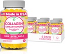 Lanakai Collagen Gummies - Terlezat Proprietary Formula Mula - 200mg Hydrolyzed Collagen Gummies untuk Perempuan dan Pria dengan Biotin, Zinc, Vitamin C dan E - Non-GMO Anti Aging Suplemen Perempuan - 6 Pack