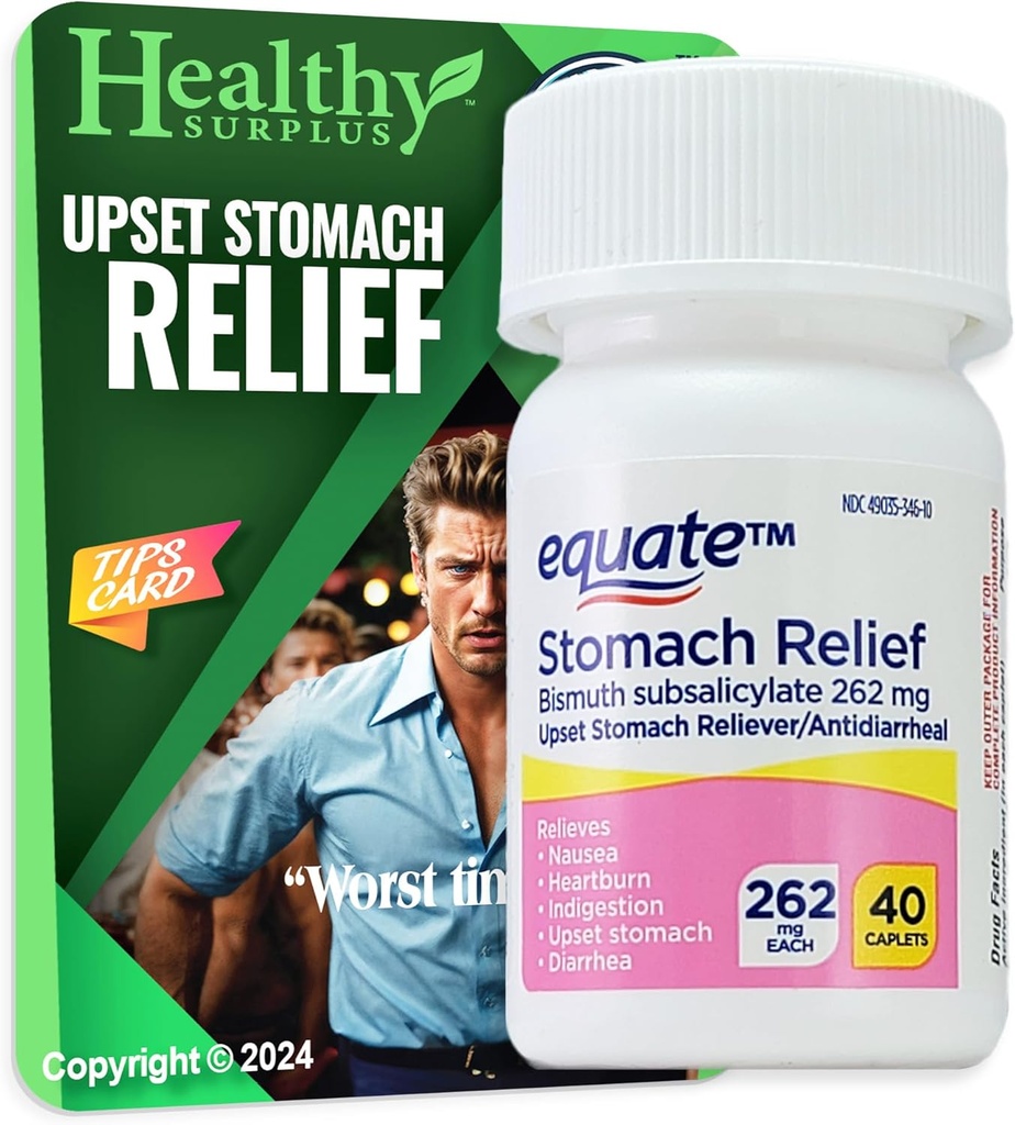 Sehat Surplus Relief Perut - Bismut Subsalicylate 262 mg 40 Caplets