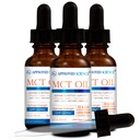 Oil (MCT) Ilmiah L. MCT Oil - Pure Medium-Chain Trigliseride (MCT) Oil berasal dari Coconuts dengan Caprylic Acid (C8) dan Capric Acid (C10) - Vegan, 60 ml - Paket 3