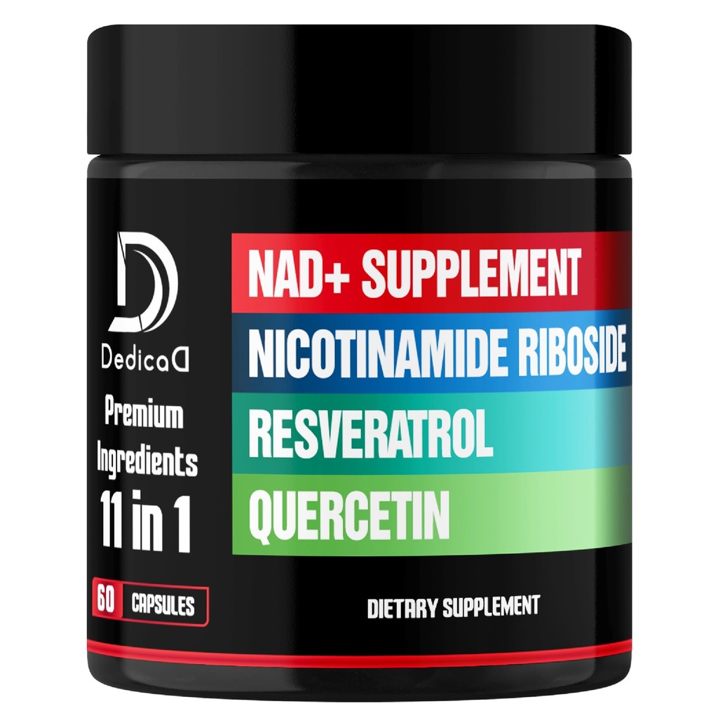 111 NAD Suplemen dengan Nicotinamide Ribside, Quercetin, Resveratrol dan 8 Lebih - 2 Bulan Suppply