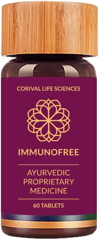 Biogetica Immunofree Herbal Supplement for Imune Support - Natural Powerblend of Tulsi, Kalmegh, Yashtimadhu & Giloon for Immune Boost - 100% Vegan - 60 tablet