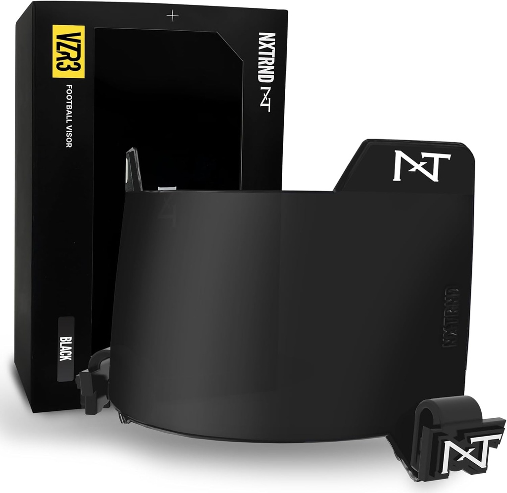 Nxtrnd VZR3 Football Visor, Curved Les Technology, Fits Dewasa & Youth Football Helmets