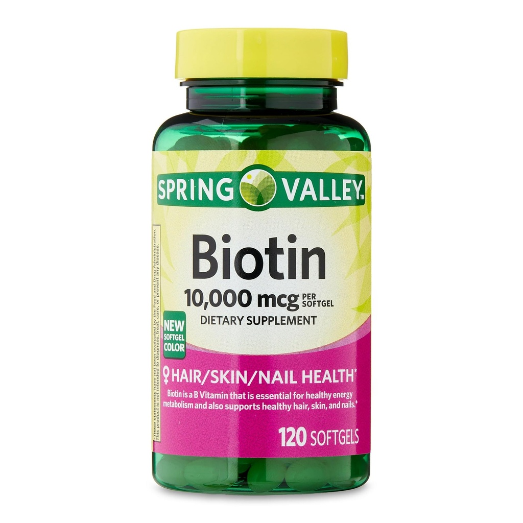 IKJ Biotin Hair / Skin / Nails Health Dietary Suffells, 10.000 mcg, 120 Count