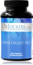 Super Digest HCL oleh Dr. Jockers, Suplemen Kesehatan Gut, Enzymes Digetical dengan Betaine HCI, Pepsin, Suplemen HCL, Betaine Hydrochloride, 90 Day Supply, HCL Betaine dengan Pepsin