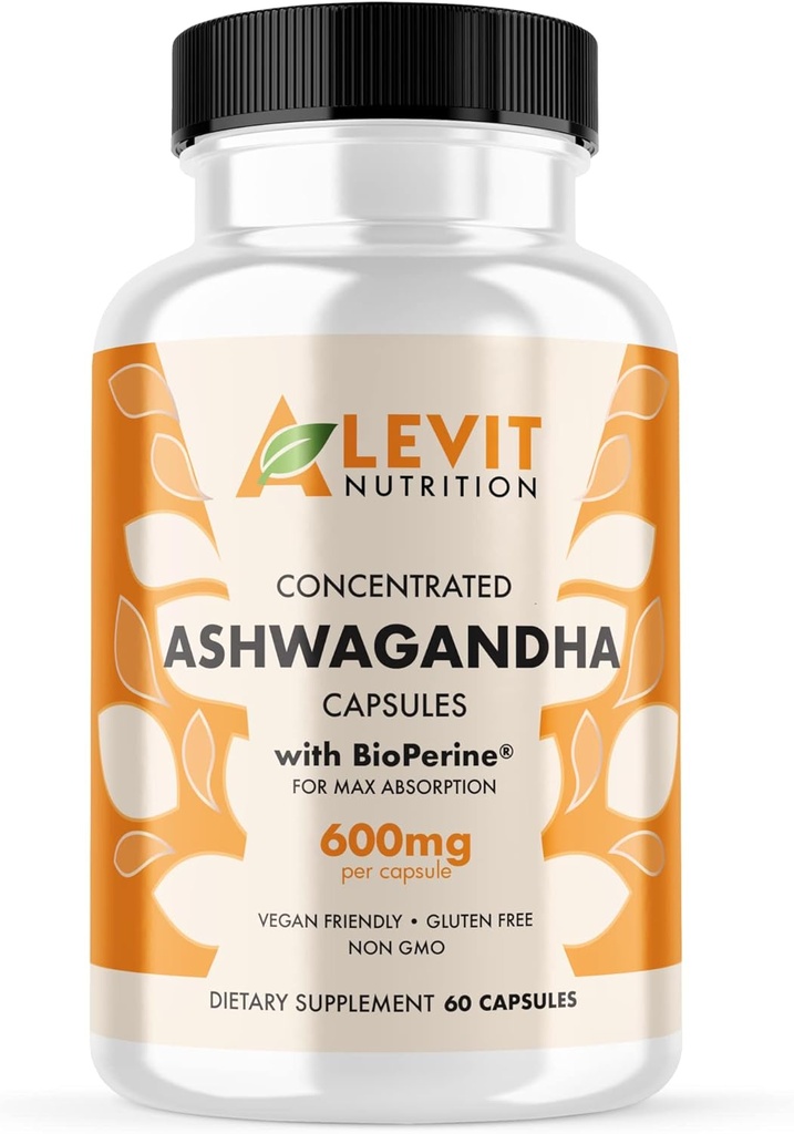 Organik Ashwagandha 600mg - 60 Count (2-Month Supply) - Vegan - BioPerine untuk Imported Absorpsi - Stress, Mood & Wellsing Support