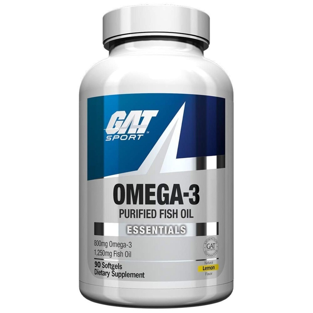 GAT SPORT Omega-3 Fish Oil, EPA Potensi Tinggi, DHA, Otak, Dukungan GLP1, 90 Softgel
