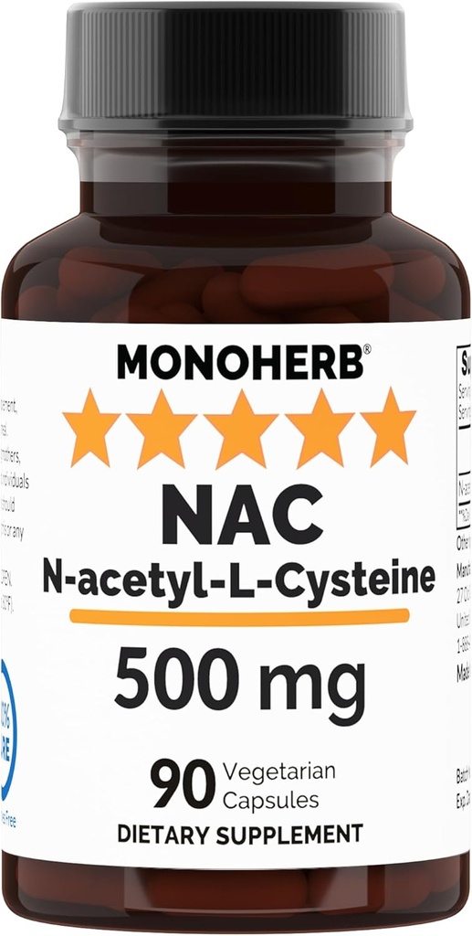 N- Acetyl- L- Cysteine - NAC - 500 mg - 90 Veg Capsules