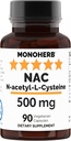 N- Acetyl- L- Cysteine - NAC - 500 mg - 90 Veg Capsules