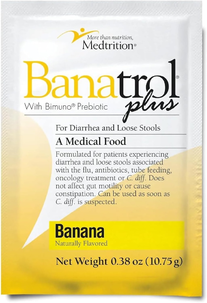 Banatrol Antial-Diartheal dengan Prestipating, Relief untuk IBS, Recurring Diare, Clinical Supported Medical Food, Non-Constipating (Pisang)