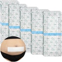 C-Section Flasht Abdominal Incision Bandages Post Hysterectomy Tummy Tuck Shower Protewer Scar Cover with Protect Pad Patches Island Dressing Large Wound Care Supplies 4x10 Pack of 25