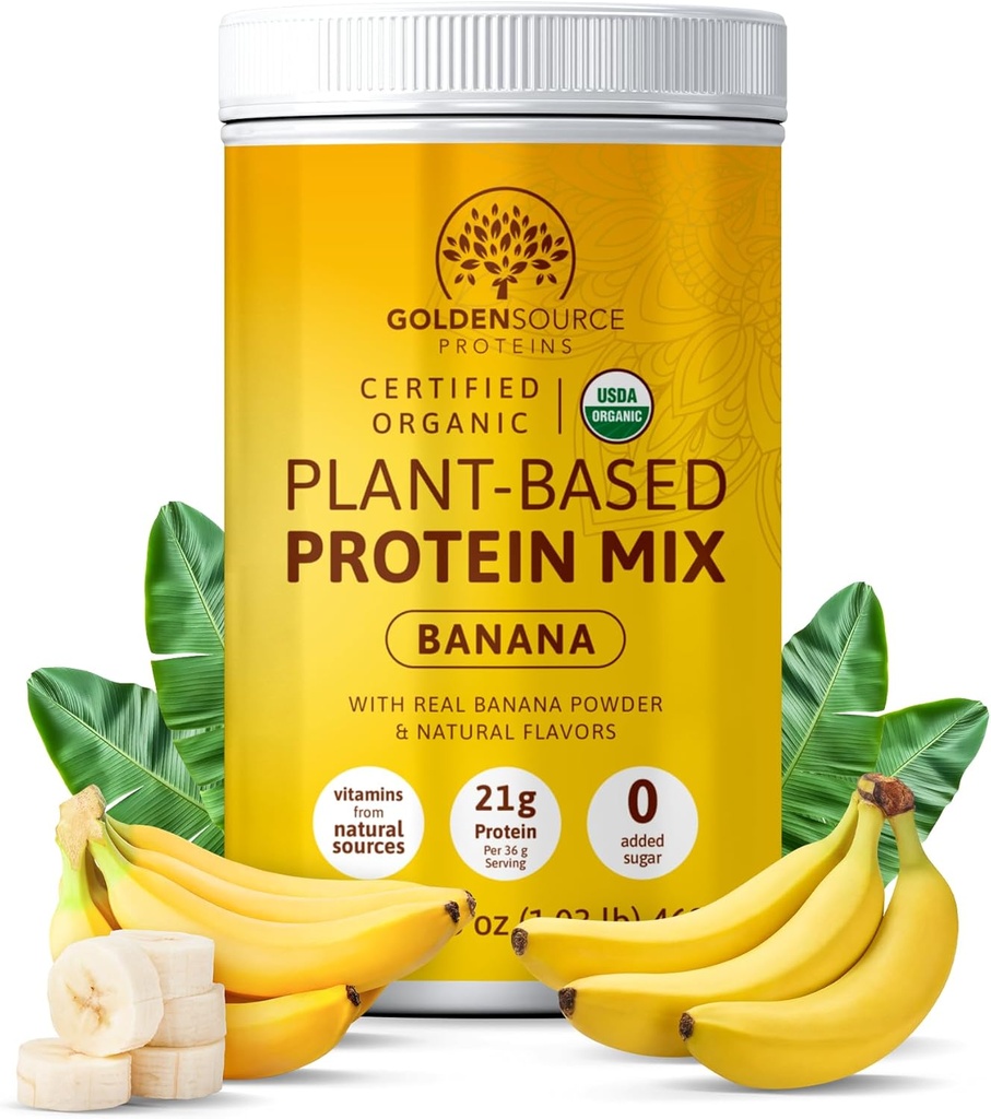 Pisang - Tanaman Powder Protein, Protein Mix, Powder Protein dengan Vitamin & Minemins, 20g Protein, & Lengkap Amino Accid Profile, Poder Protein Vegan