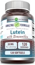 Amazing Formulas Lutein 20 mg dengan gluxanthin 800 mcg 124; Suftgels Suplems Suplement; Non-GMO 124; Gluten Free 124; Dibuat di USA (120 Count)