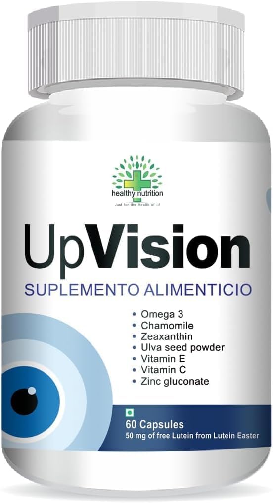 Upvision Mata Care Supplemen Generik untuk Kesehatan Mata dengan Omega-3, Vitamin E, VIT A, VIT C, Lutein, Ilxanthin, VIT B2 Vegetarian 60 Kapsul-Paket 1