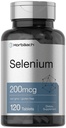 Suplemen Horbäach Selenium untuk Perempuan & Men 124; 200mcg 124; 120 Tablet 124; sebagai Selenium Yeast; Vegetarian, Non-GMO dan Gluten Bebas