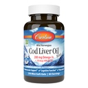 Carlson - Cod Liver Oil Minis, 280 mg Omega-3s + Vitamin A & D3, Dukungan Jantung & Kognitive Fungsi, Vision Health, 250 Mini Soft Gels