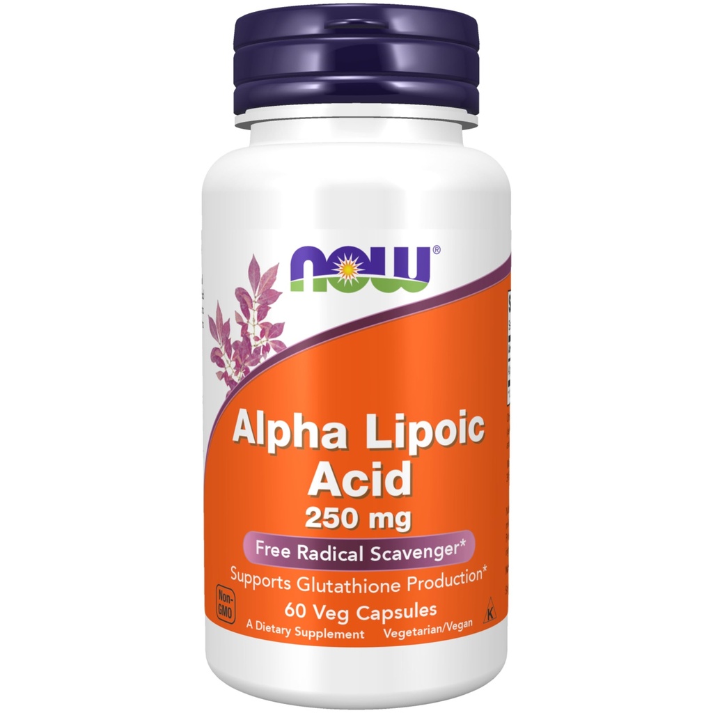 Sekarang Makanan Suplemen, Alpha Lipoic Acid 250 mg, Mendukung Glutathione Production *, Free Radical Scavenger *, 60 Veg Capsules