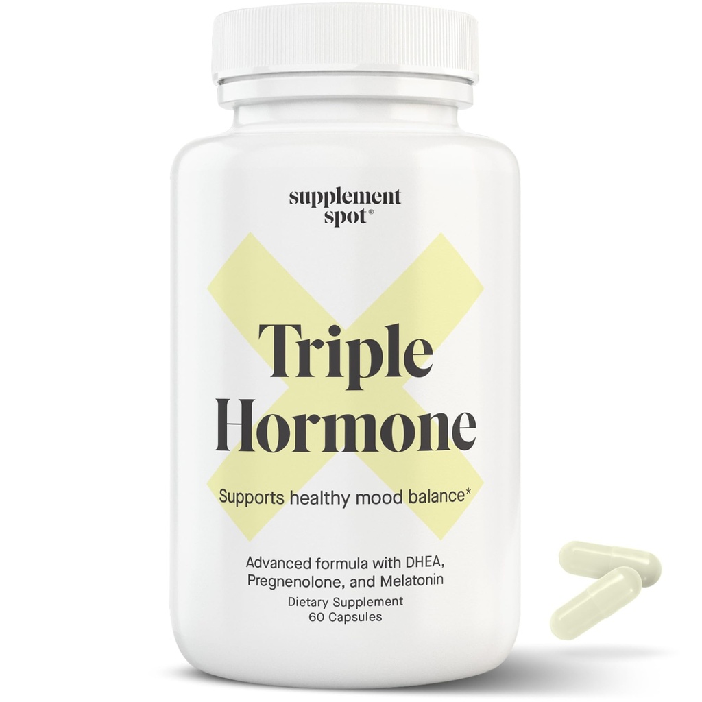 Suplemen Keseimbangan Mood Alam w / Melonatin, DHEA & Pregnenolone - Formulated untuk meningkatkan Energi di Men & Women (60 Kapsul)
