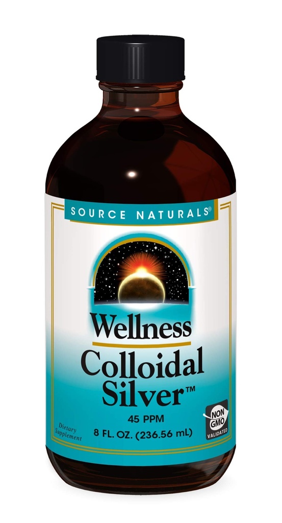 Sumber Wellness Colloidal Silver 45 plum, Mendukung Fisik Well Being * - 8 Fluid oz