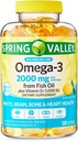 Konvergensi Maximum Care Omega-3 dari Fish Oil Eye Bone & Heart Health Dieter Softgels, 2000 mg, 120 Count