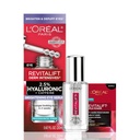 L 'Oreal Paris Revitalift Hyaluronic Acid + Caffeine Hydrating Eye Serum for Dark Circles, Fragrance Free .67 fs. oz + Moisturizer Sample