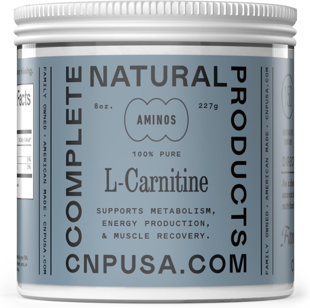 Suplemen Powder L-Carnitine murni - 8oz (227g) 60 Servings Amino Acid for Energy & Well- Menjadi