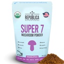 La Jourca Superfood Super 7 Mushroom Extract Powder, Termasuk Mane Lion, Reishi, Chaga, Cordyceps, Shiitake, Maitake, dan Turkey Tail (8 oz)