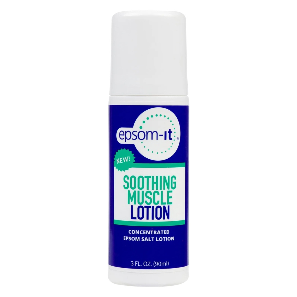 Epsomit-Soothe-Muscle Lotion - Roll On Epsom Salt Lotion with Arnica for Muscle Stiffness, Leg, Knee and Feet Discomfort, Topical Magnesium Cream, 3oz