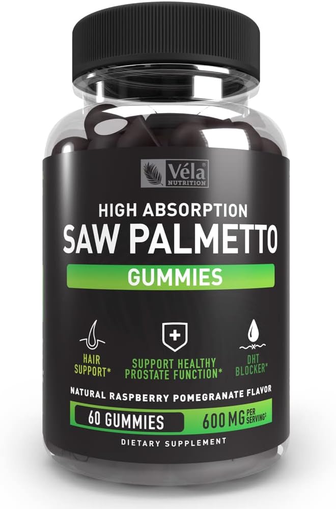 Saw Palmetto Gummies Complex for Men and Women Hobles 124; Hair Growth Supplement Aver124; Fungsi Pembekuan Dukungan, Prostate Fungsi Dukungan; DHT Blocker 124; 60 Gummies