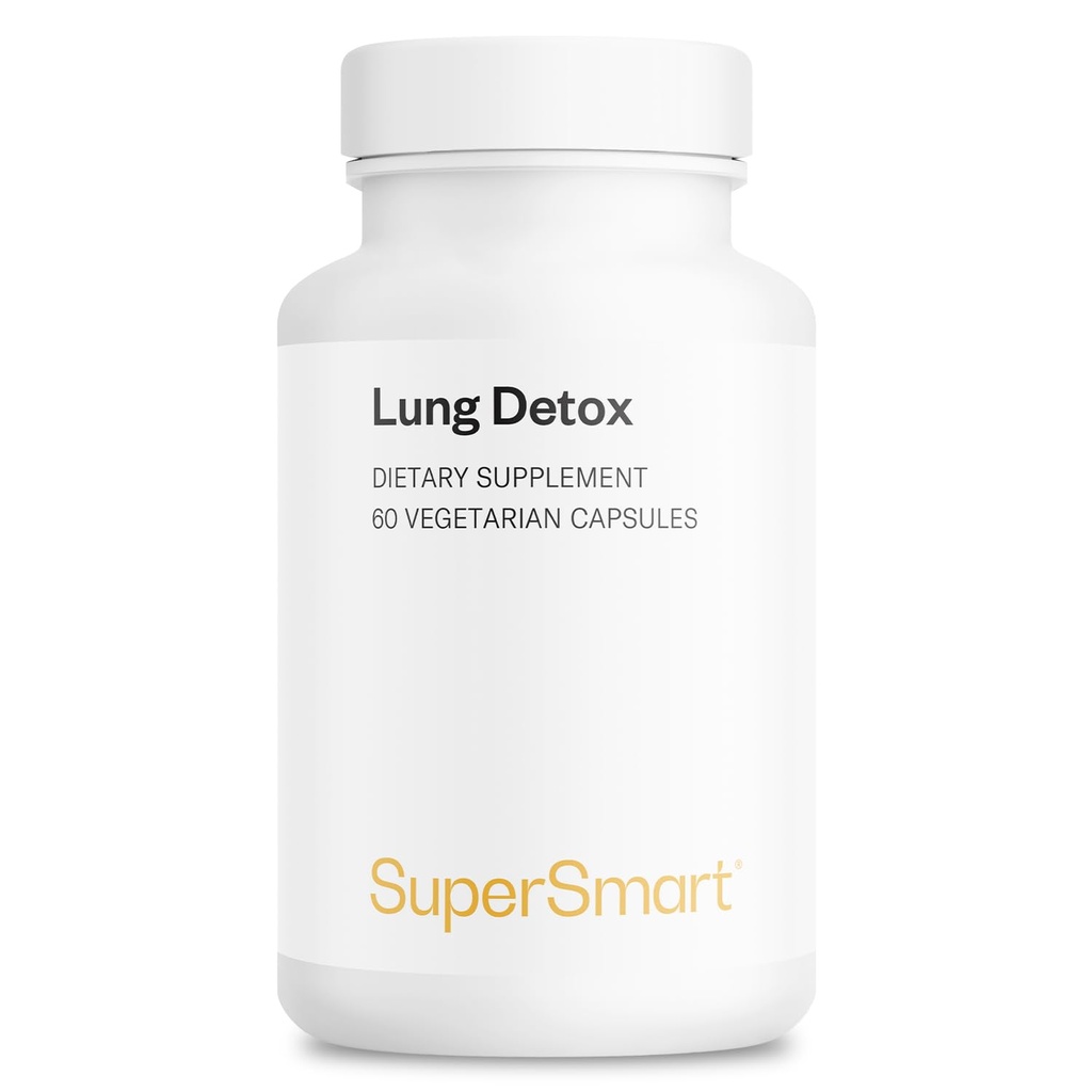 Supersmart - Lung Detox (Advanced Formula) - with Quercetin, Bromelain, Curcuminoid, EGCG 124; None-GMO & Gluten Free - 60 Vegetarian Capsules