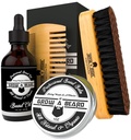 Beard Brush, Beard Comb, Beard Oil, & Beard Balm Grooming Kit for Men 's Care, Travel Chemal Hair Set for Growth, Styling, Shine & soft, Great Gifts for Nya