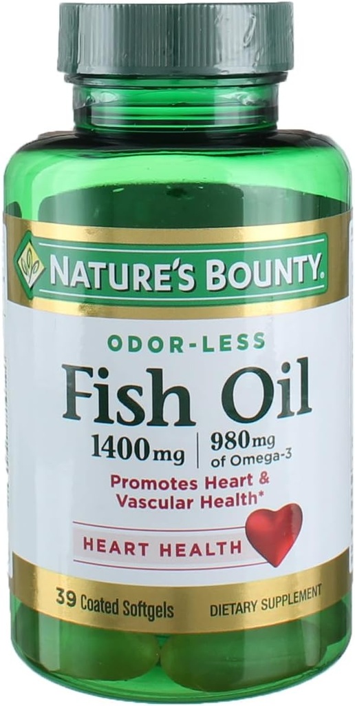 Nature 's Bounty Fish Oil, 39 Count (Paket 4)