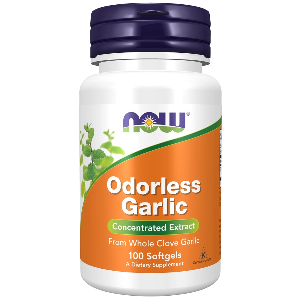 Now Foods Suplemen, Odorless Garlic (Allium sativum), Extract Terkonsentrasi, 100 Softgels