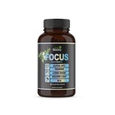Fokus 14 in- 1 Nootropic Suplemen Otak dengan Limons Mane, Alpha GPC Choline, Vitamin C & B12, Taurine, Bacopa - Energi, Kognitive, Dukungan Memori, 60 Filler Free Capsules