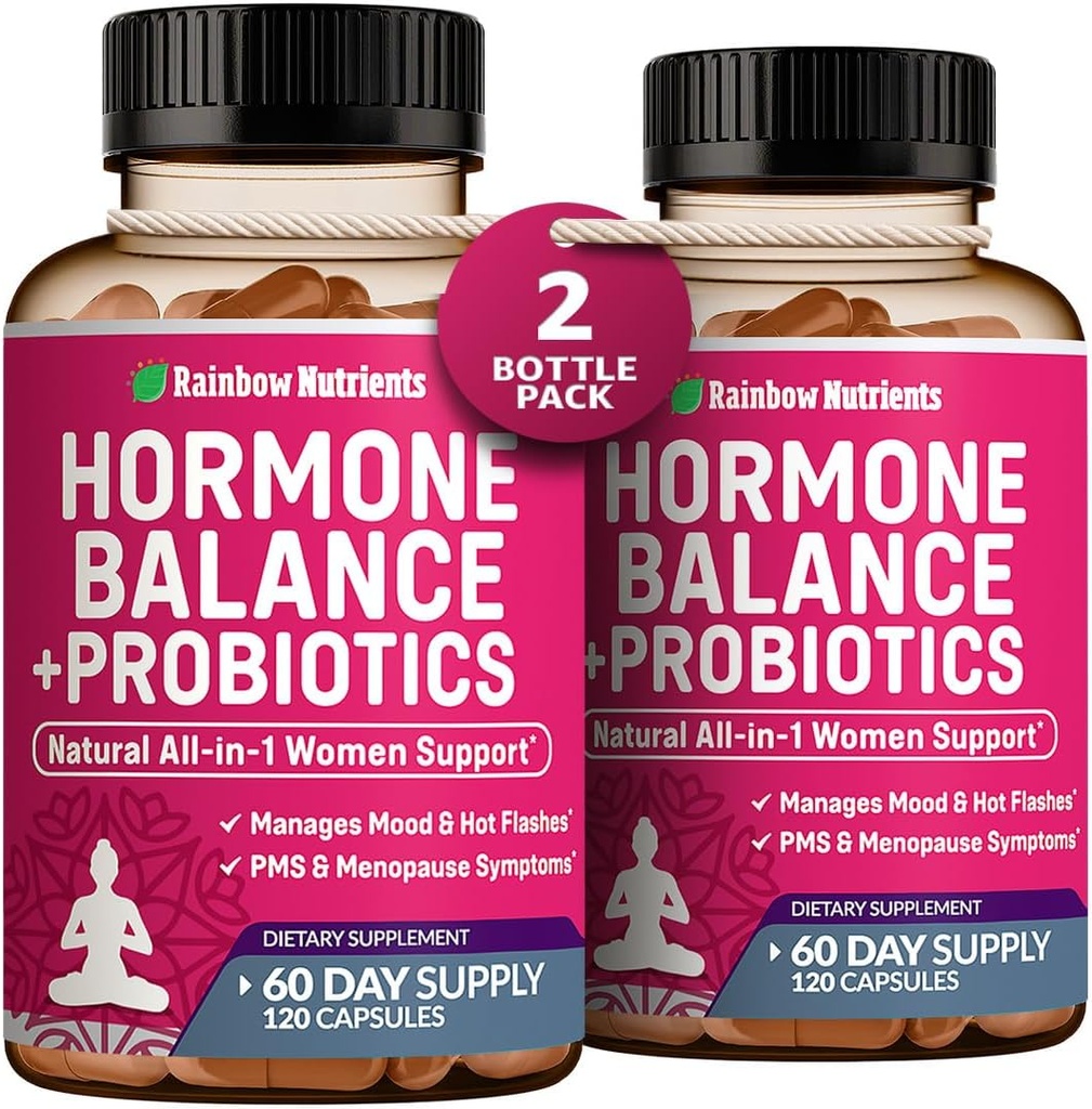 (2 Kembangkan) Hormone Balance + Prograzes for Women (3450mg) Natural Relief for Menopause, Hot Flashes, PMS, Bloting 14; 4: 1 Chasteberry, Dong Quai, Black Cohosh 124; Non GMO 124; 240 V Capsules