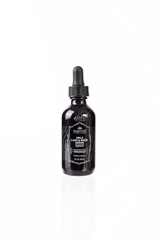 Svasthya Body & Mind Organic Amla Castor Oil - Cold Menekan untuk Eilash & Eyebrow Growth - Lash Serum untuk Longer, Tebal Lashes - Rambut Tumbuh Minyak dengan Amla untuk Pekat, Rambut Healthier