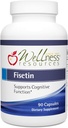 Wellness Resources Fisetin - Novusetin Fisetin Suplement for Longevity, Memory, Focus, Brain Health - Senolytic and Situin Activator - Gluten- Free, Non-GMO, Vegan (100mg, 90 Capsules)