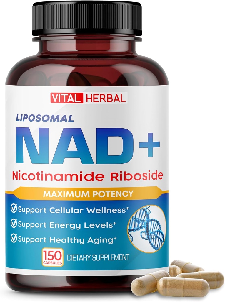 Lipomal Nicotinamide Riboside Complex - NR with Resveratrol, Quercetin & More - 150 Capsules - Dibuat di USA