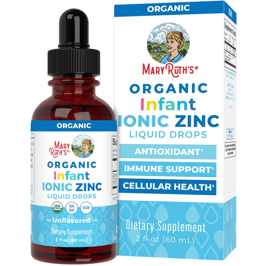 MaryRuth Organic Organic Infic Inic Zinc Liquid Drops 126; Zinc Sulfate untuk Dukungan Ammune 124; Organic Glycerin 12.4; Antioksidant 124; Vegan 124; Formulated for Baby Ages 6- 12 Bulans 124; Organic Glycerin 124; 2 Fl Oz