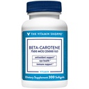 The Vitamin Shoppe Beta- Carotene 2.500IU (Vitamin A), Dukungan Antioksidant untuk Vision & Imune Health (300 Softgels)