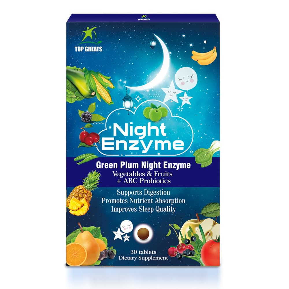 Malam Enzyme, Enzymes Digetical Daily Multi, Green Plum Fruit and Vegetables with Probicular, Relief Bloating, Better Sleep Quality, for Men and Women, Propiness Digetical Health- 60 tablet