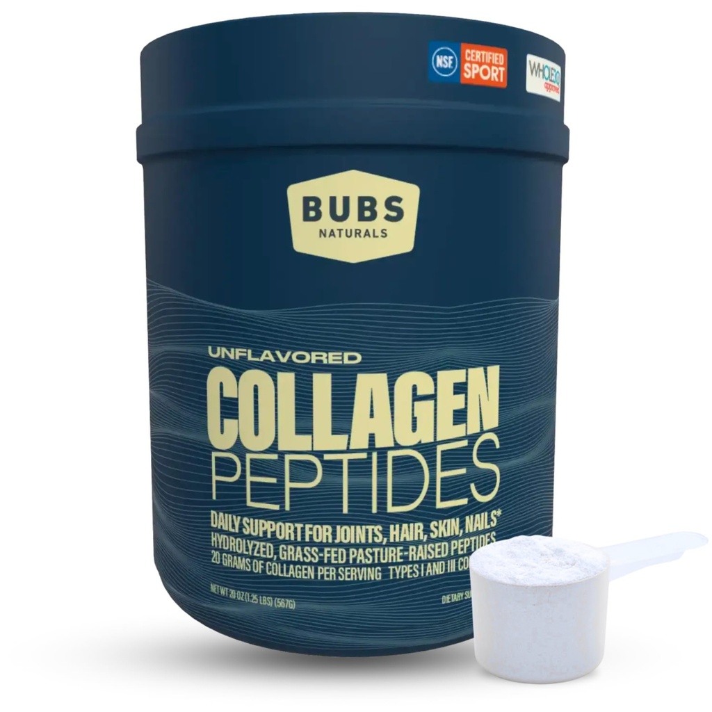 Bubs Collagen Peptides Powder, Collagen for Women & Men, Hydrolyzed Peptides, Unflashed Pacular Raised Grass, Paleo Keto Friendder, Supports Hair Skin & Joint Health (20 oz) 28