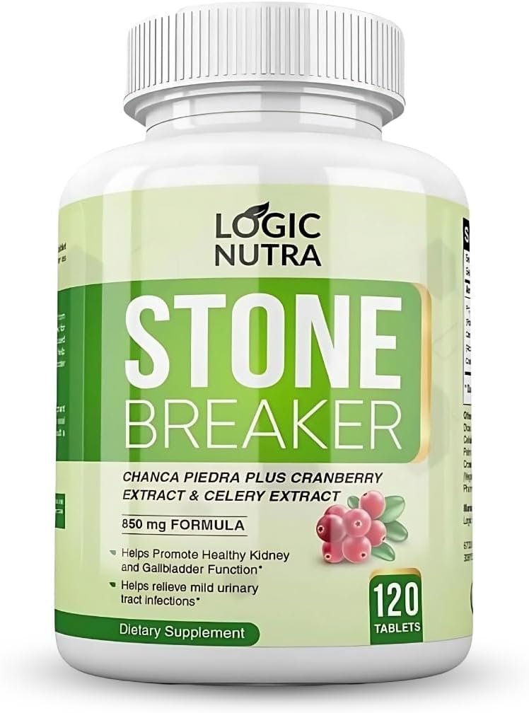 Chanca Piedra Kidney Stone Breaker 120 Tablets 800 mg - Maksimum Kekuatan untuk Gallbrew & Urinary Cleanse dengan Phyllantus Niruri, Seledri Ekstrak Benih & Cranberry