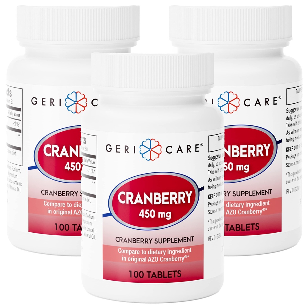 Tambahan Cranberry GeriCare, 100 tablet 450 mg (3)